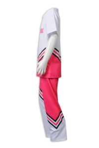 CH202 Sample custom men's cheerleading uniform design split suit cheerleading uniform factory side view